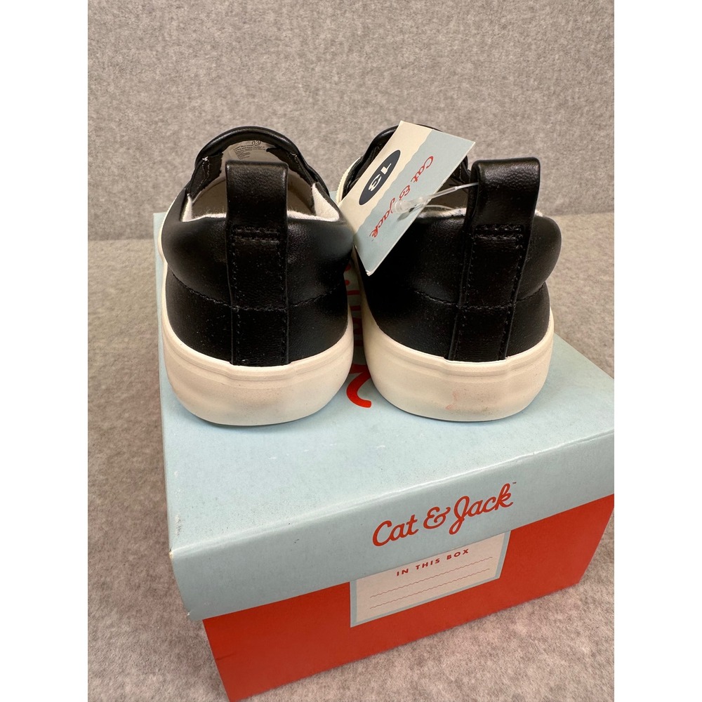 Cat & Jack Black Nellie‎ Sneakers Kids Size 13 Slip On Shoes - Picture 4 of 6